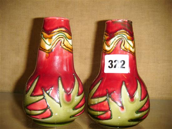 Pair of Minton Art Nouveau vases